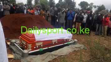 Casket of Francis Kiplagat in his home