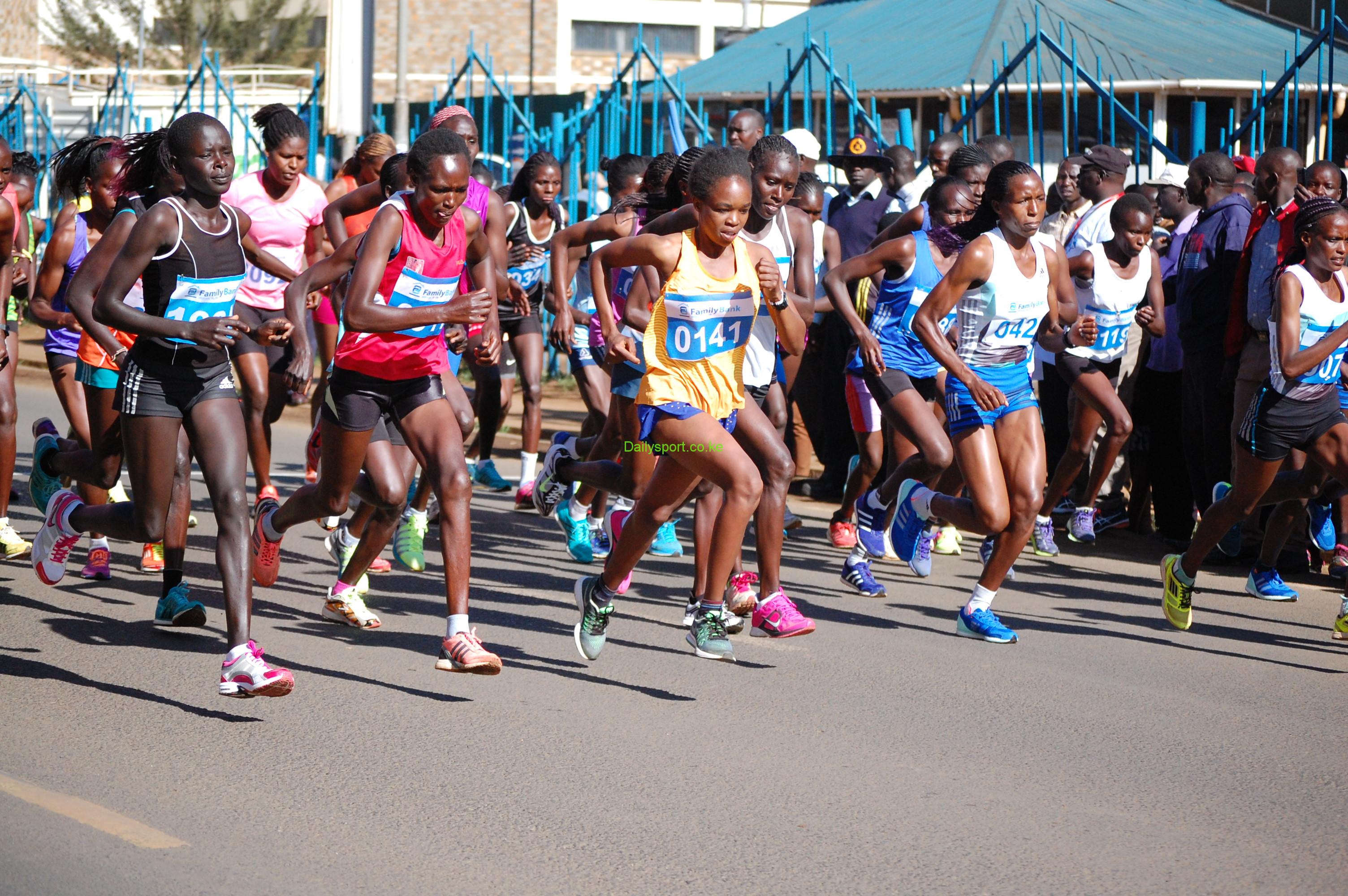 Jorum Lumbasi, Isaac Kipkoech, Daniel Kipkosgei, Micah Cheserek, Edwin Yator, Timothy Rono, Maxwel Rotich, Pauline Chemining Korikwiang, Josephine Jepkoech, Winnie Chepkorir, Peres Kandie, Sharon Chelimo, Gladys Yator, Peris Cherono, Family Bank, family Bank Half marathon